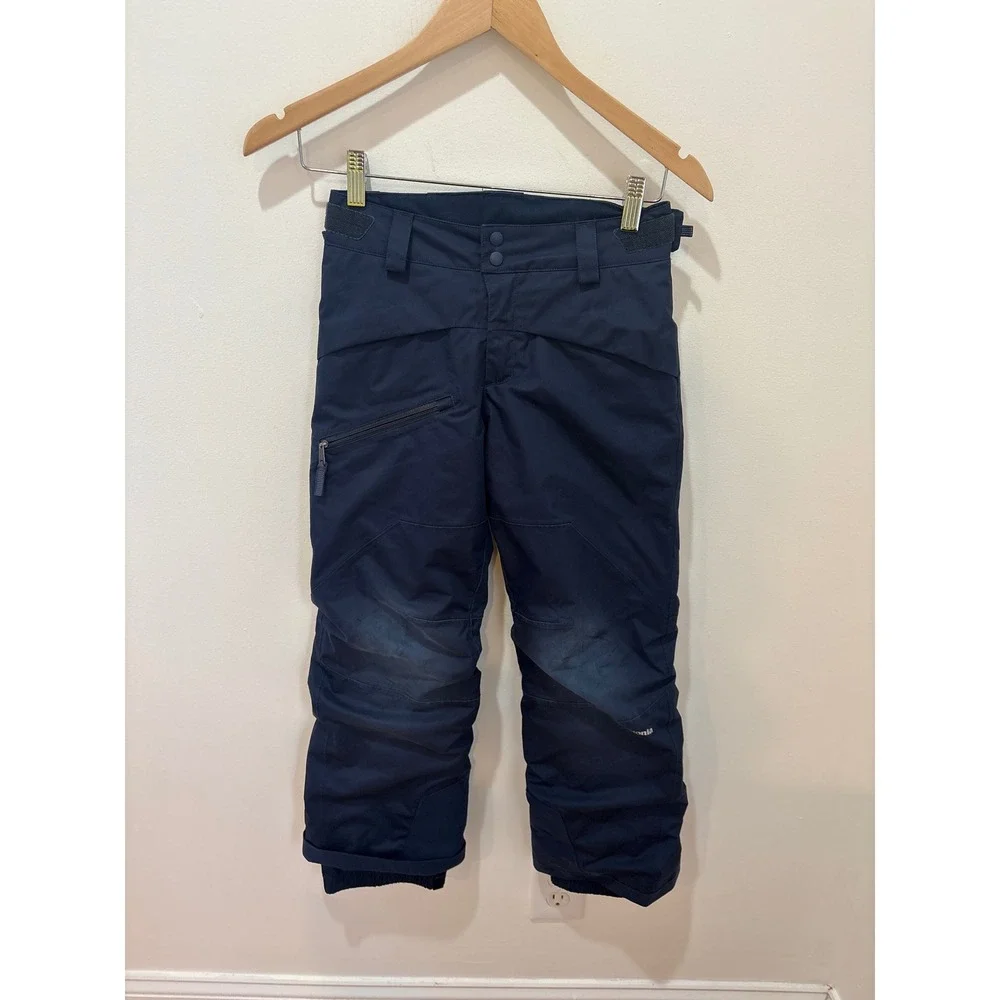Patagonia Kids Navy Blue H2No Insulated Snow Pants Size Medium 10 Ski Snowboard